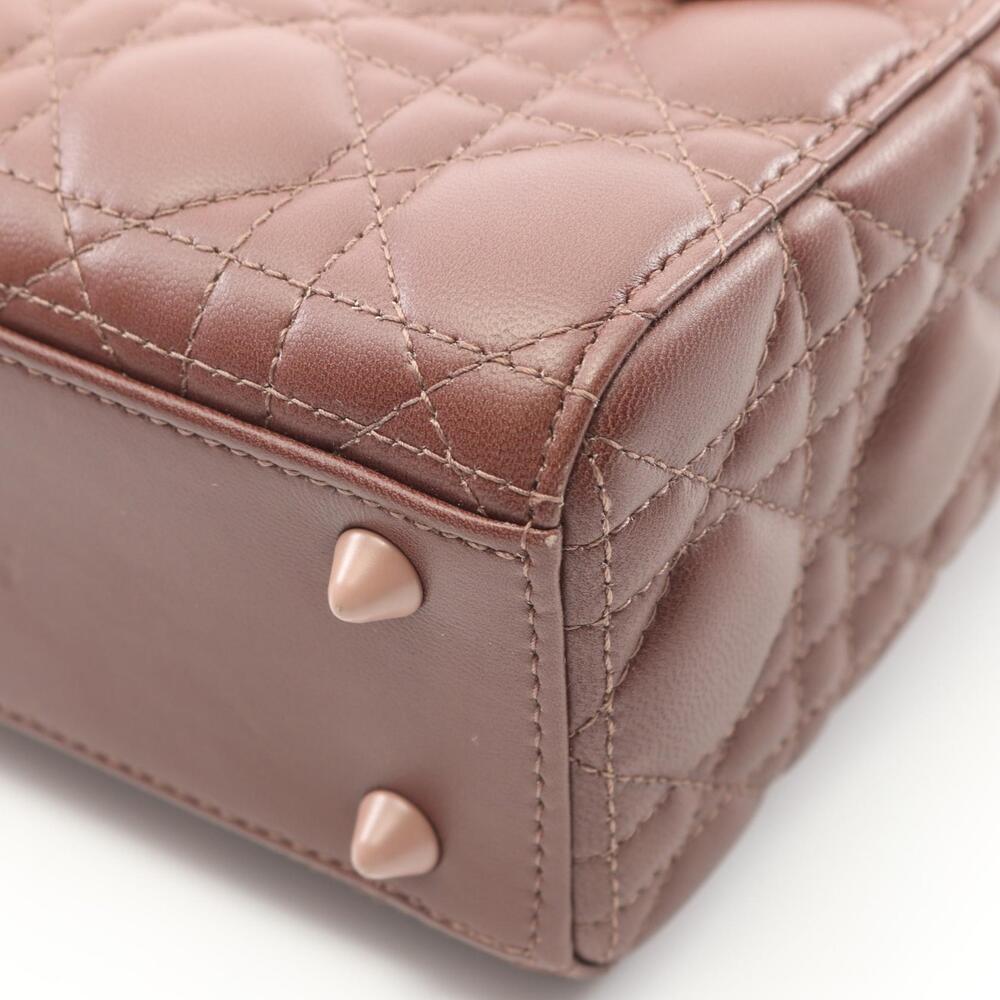 Dior Lady Cannage Handbag Leather Pink - Picture 5 of 8